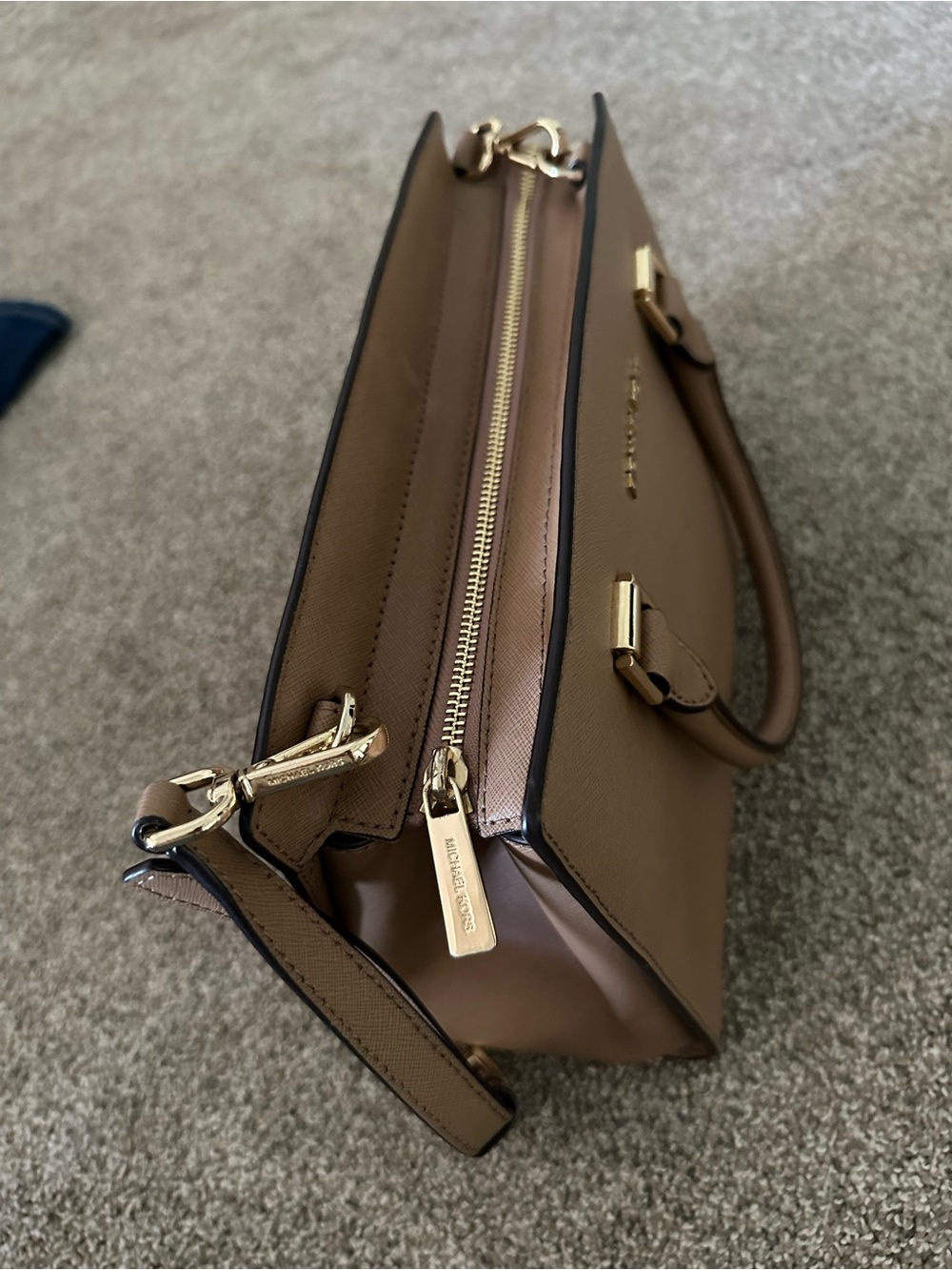 Michael Kors Selma Satchel in Khaki - Picture 5 of 8